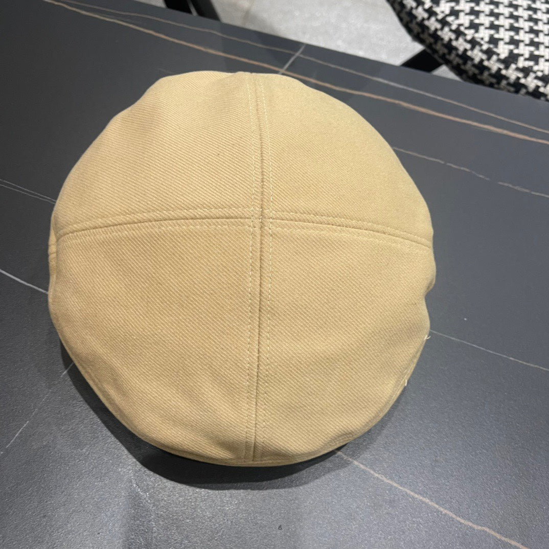 BÉRET EN TISSU JAUNE AVOINE 419384