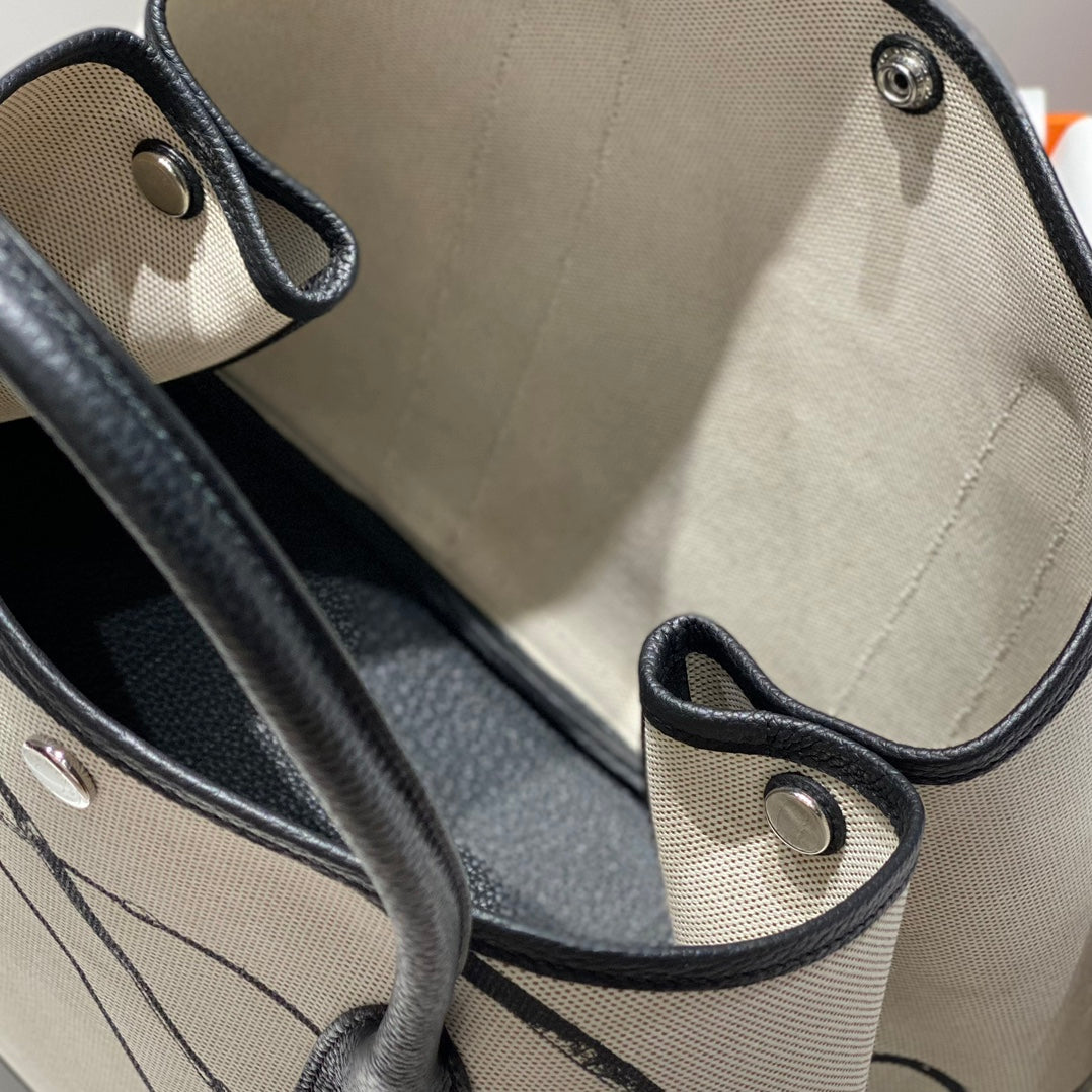 HM Garden Party 36 Toile multicolore et cuir de veau Negonda 243404