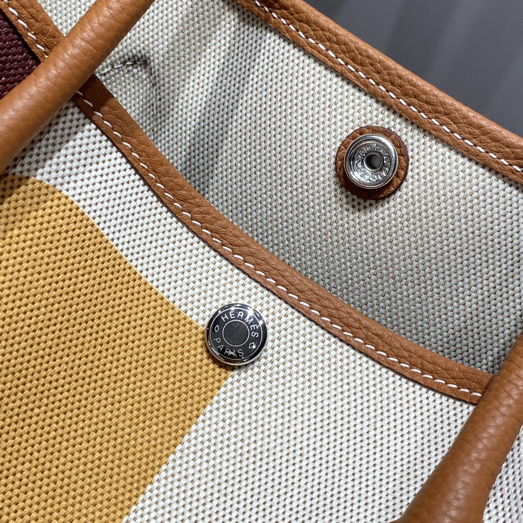 HM Garden Party 36 Toile multicolore et cuir de veau Negonda 243400