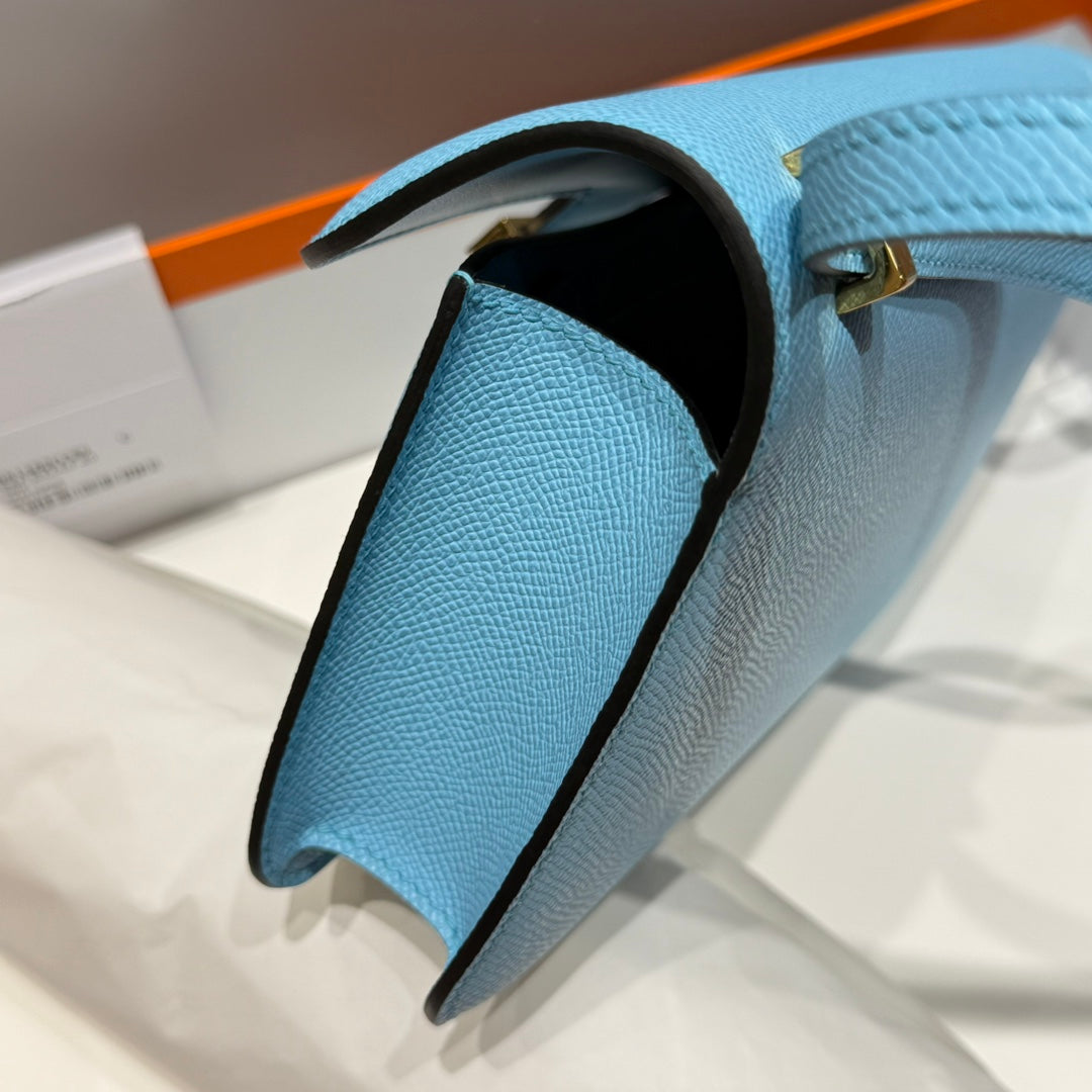 HM Constance Elan 24 jours bleu ciel Epsom matériel doré 237338