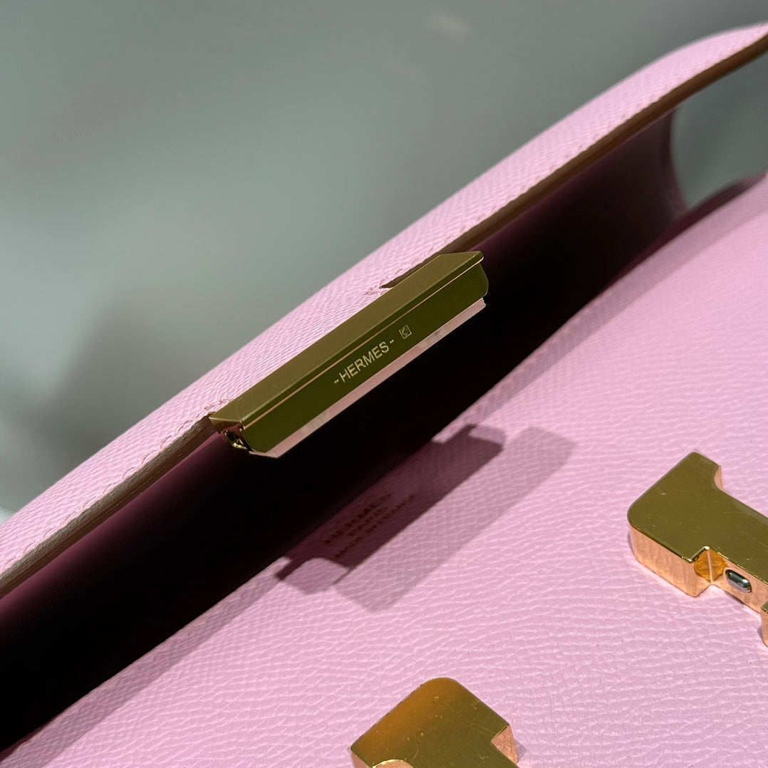 HM Constance Elan 24 Rose pâle Epsom Quincaillerie dorée 237348