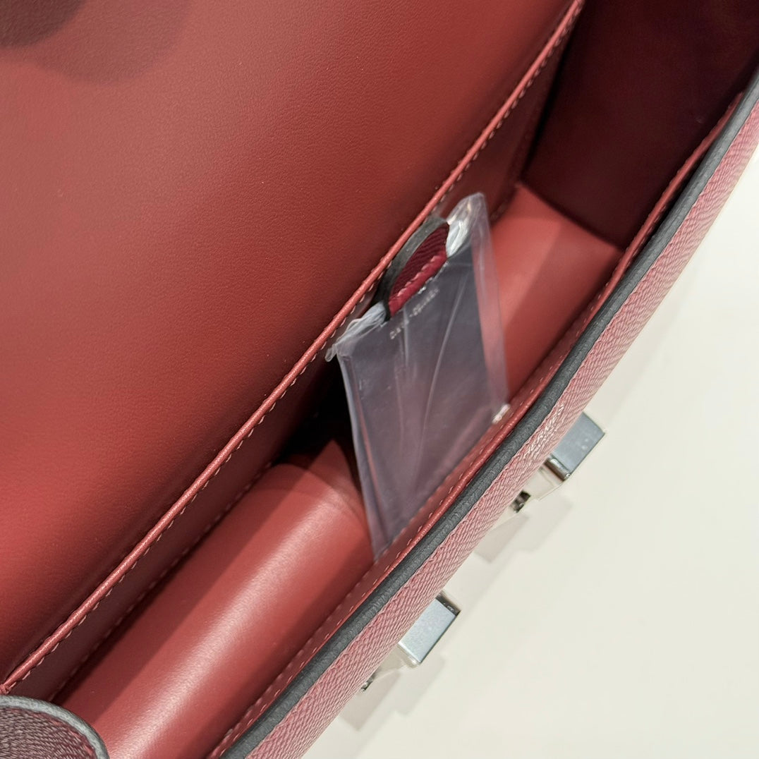 HM Constance Elan 24 Sangria Rouge Epsom Quincaillerie argentée 237349