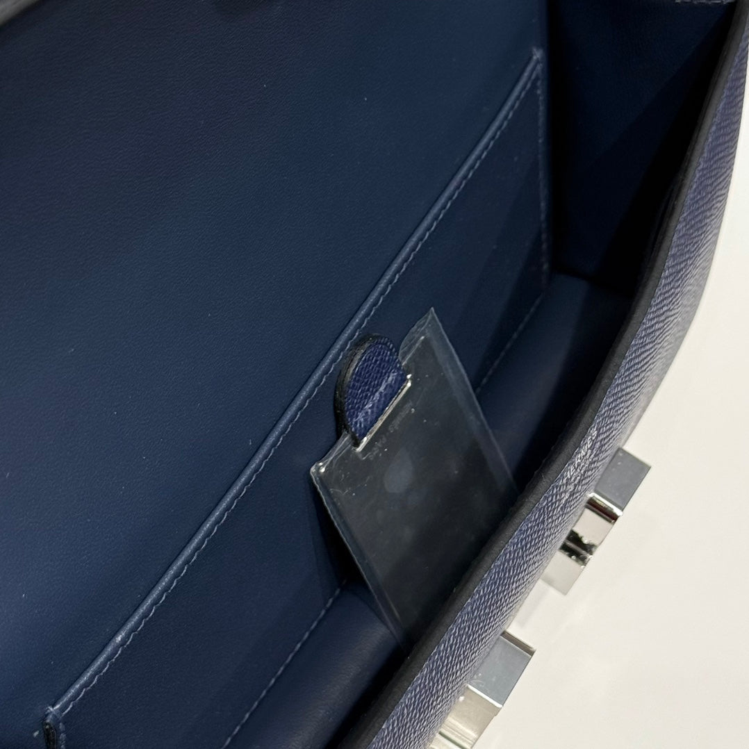 HM Constance Elan 24 Bleu Nuit Epsom Quincaillerie Argent 237341