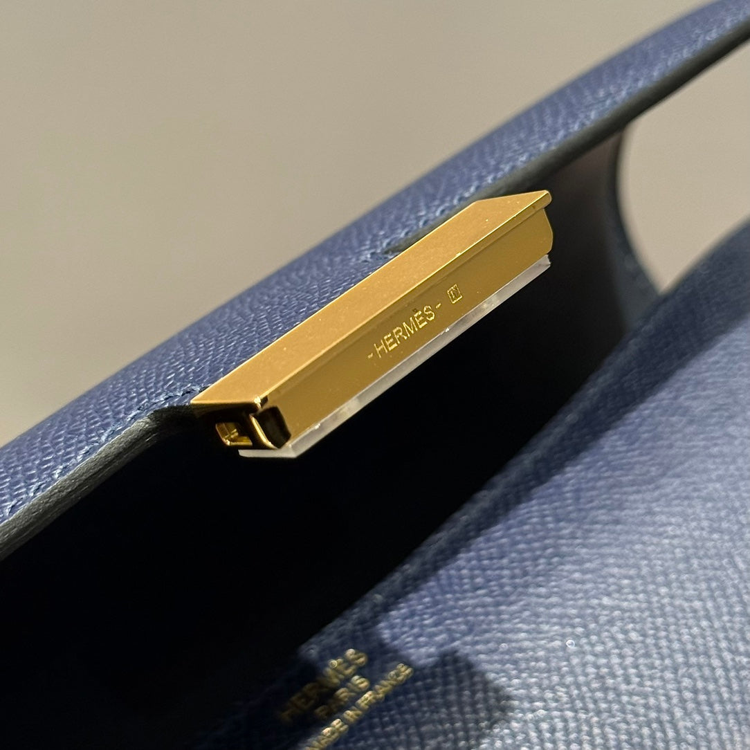 HM Constance Elan 24 Bleu Nuit Epsom Quincaillerie Dorée 237340