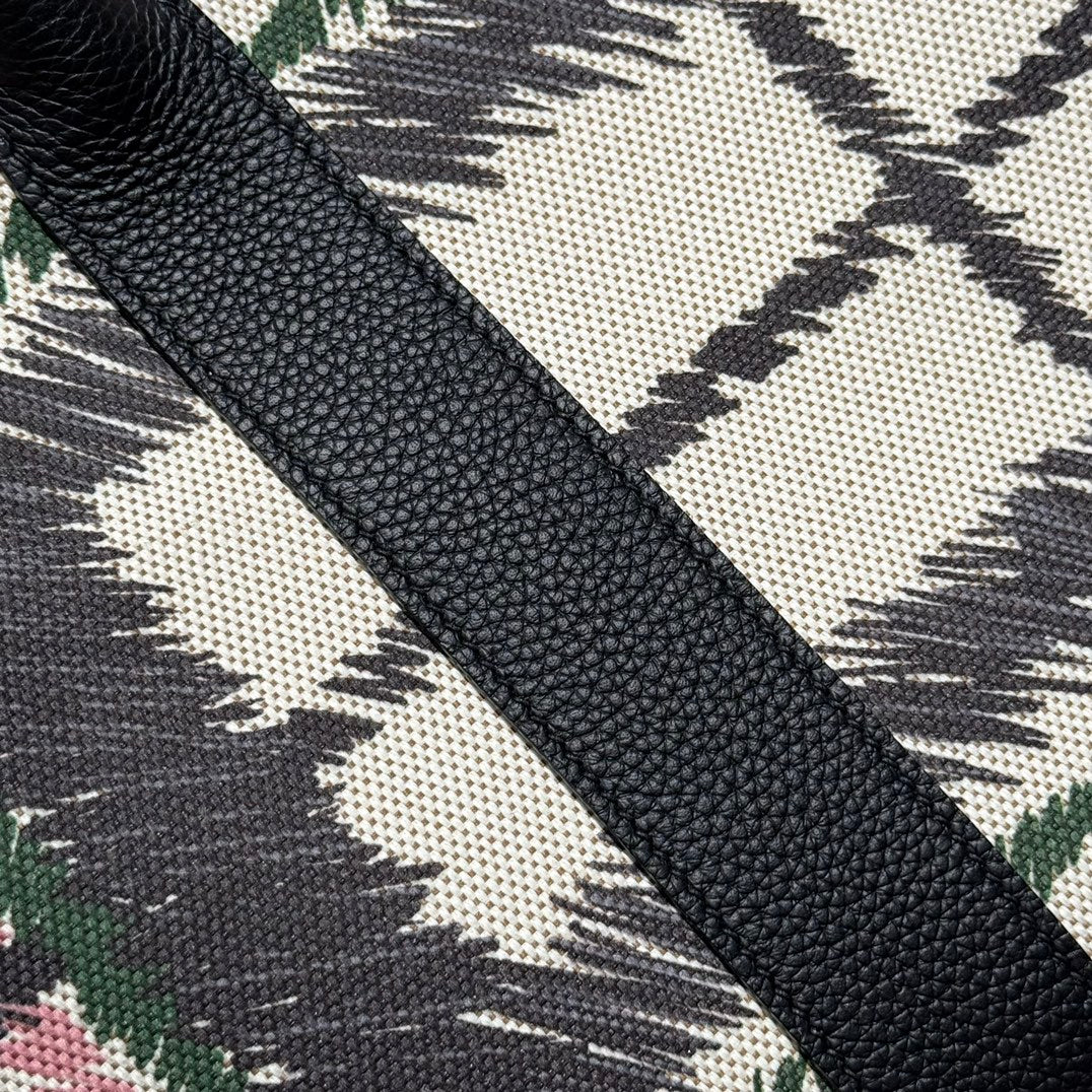 HM Garden Party 36 Toile multicolore et cuir de veau Negonda 243186