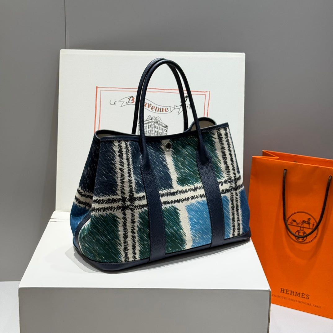 HM Garden Party 36 Lona multicolor y piel de becerro Negonda 243180