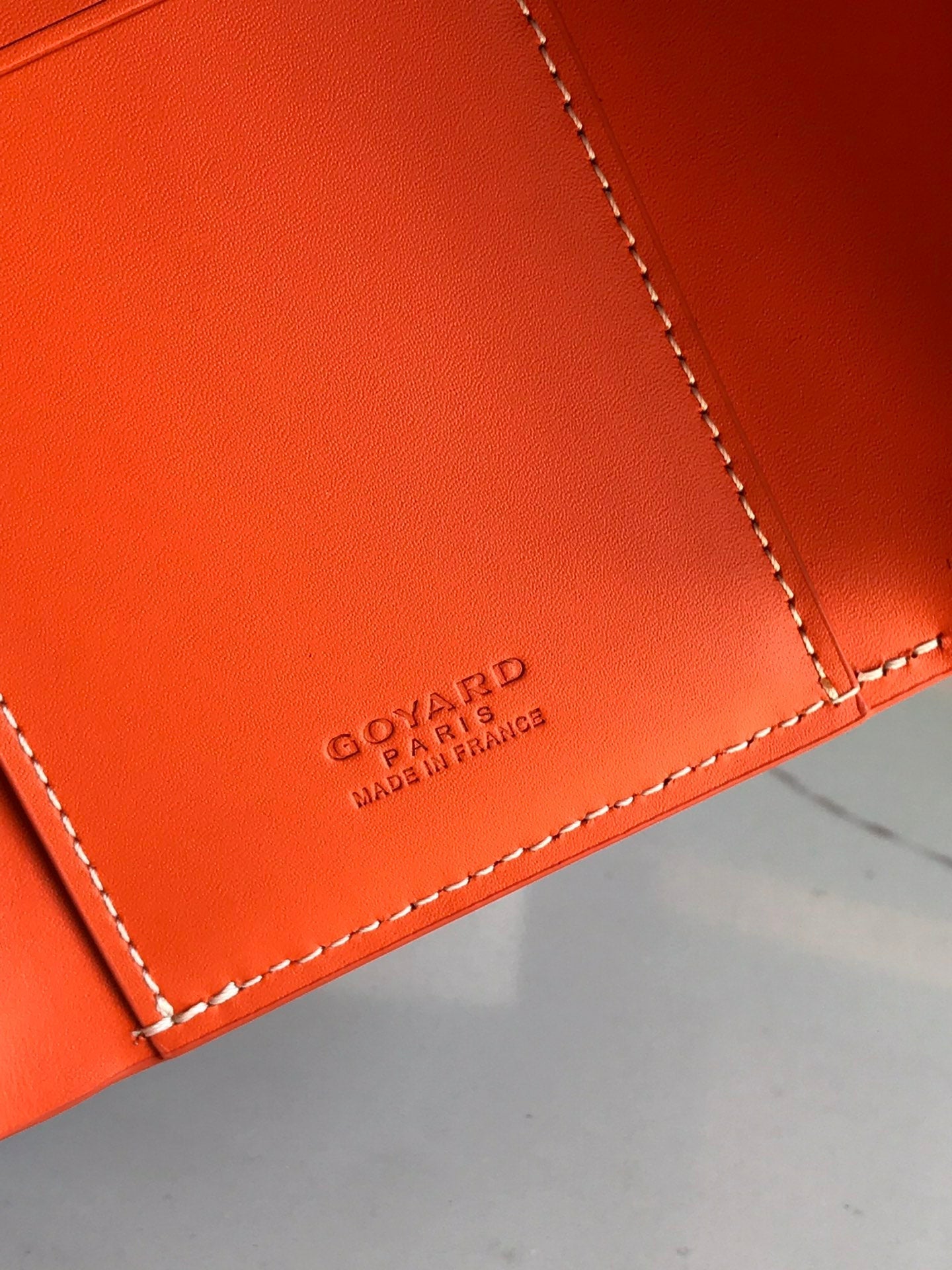 CARTERA 12 SAINT-GABRIEL DE BECERRO NARANJA Y LONA GOYARDINA
