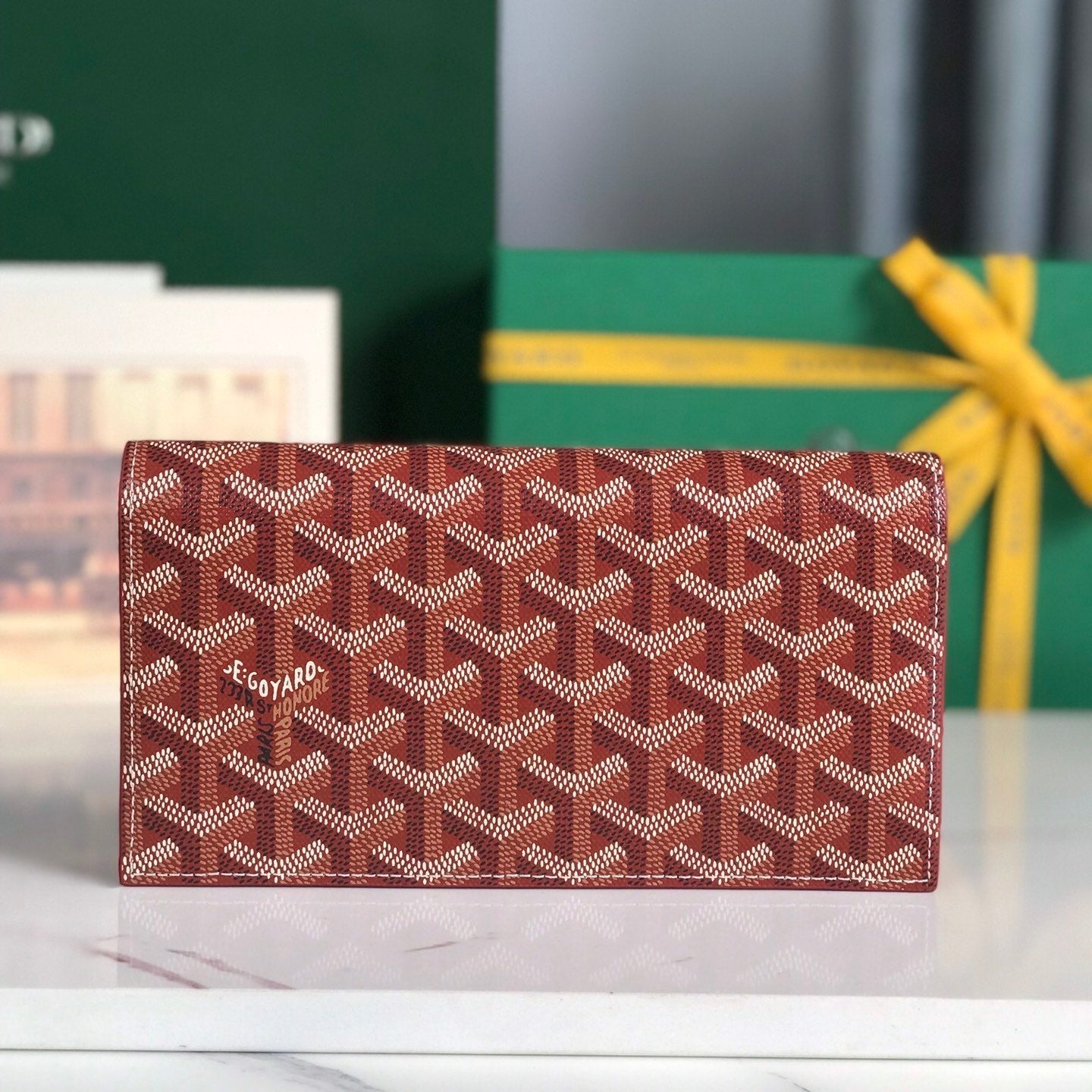 CARTERA RICHELIEU 19 EN LONA GOYARDINE ROJA CLÁSICA