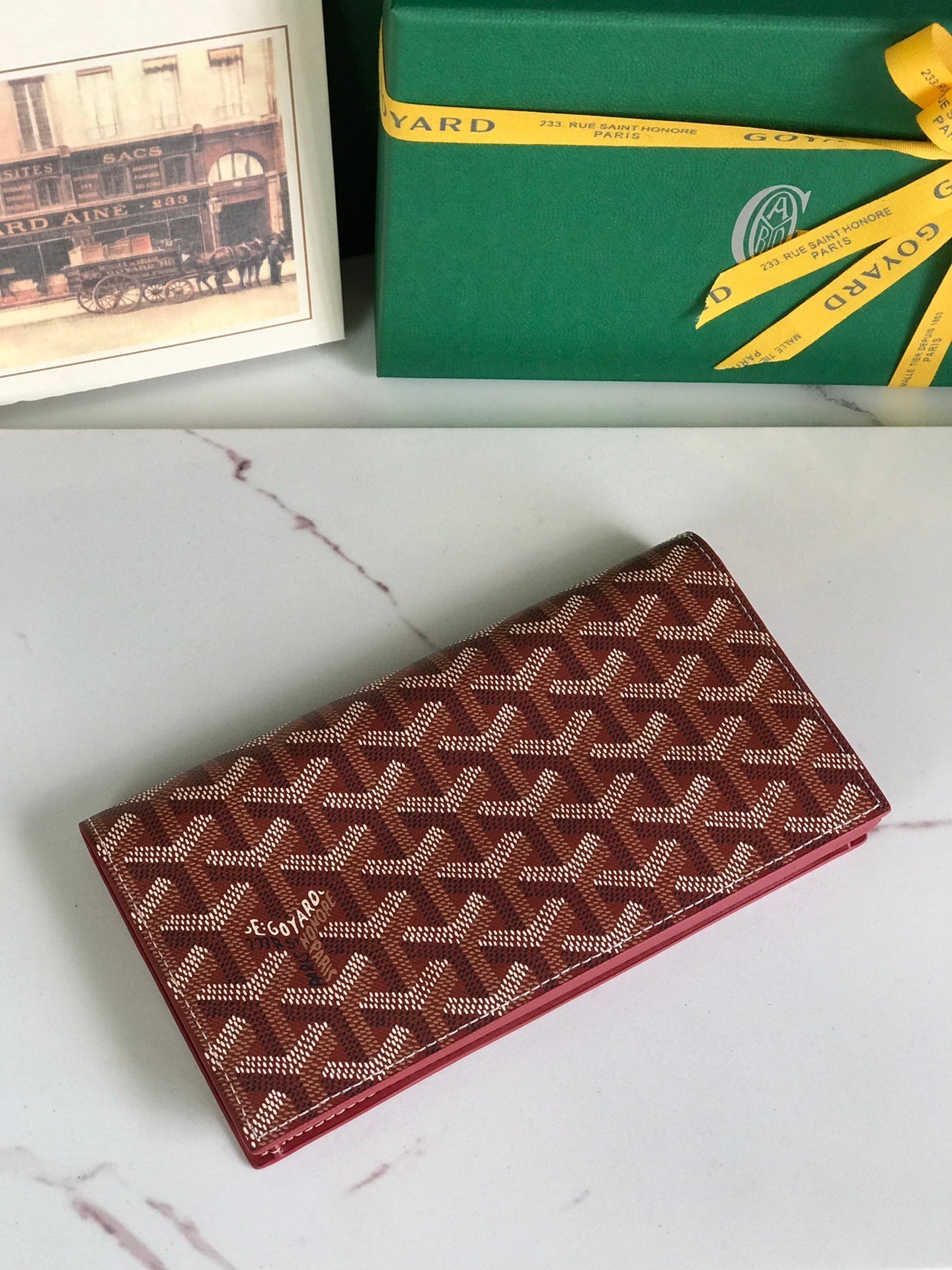 CARTERA RICHELIEU 19 EN LONA GOYARDINE ROJA CLÁSICA