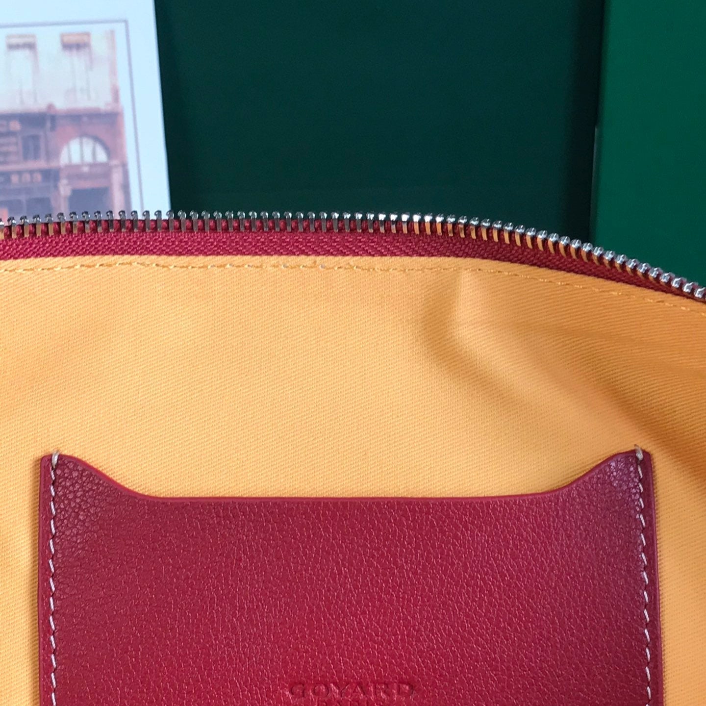 POCHETTE S¨¦NAT MGM 40 EN TOILE GOYARDINE ROUGE MONZA