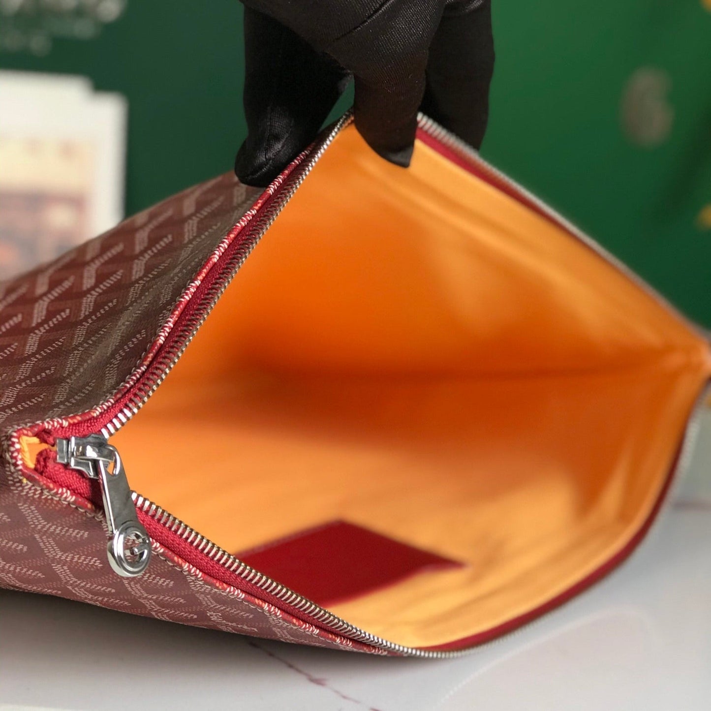 S¨¦NAT MGM POUCH 40 IN MONZA RED GOYARDINE CANVAS