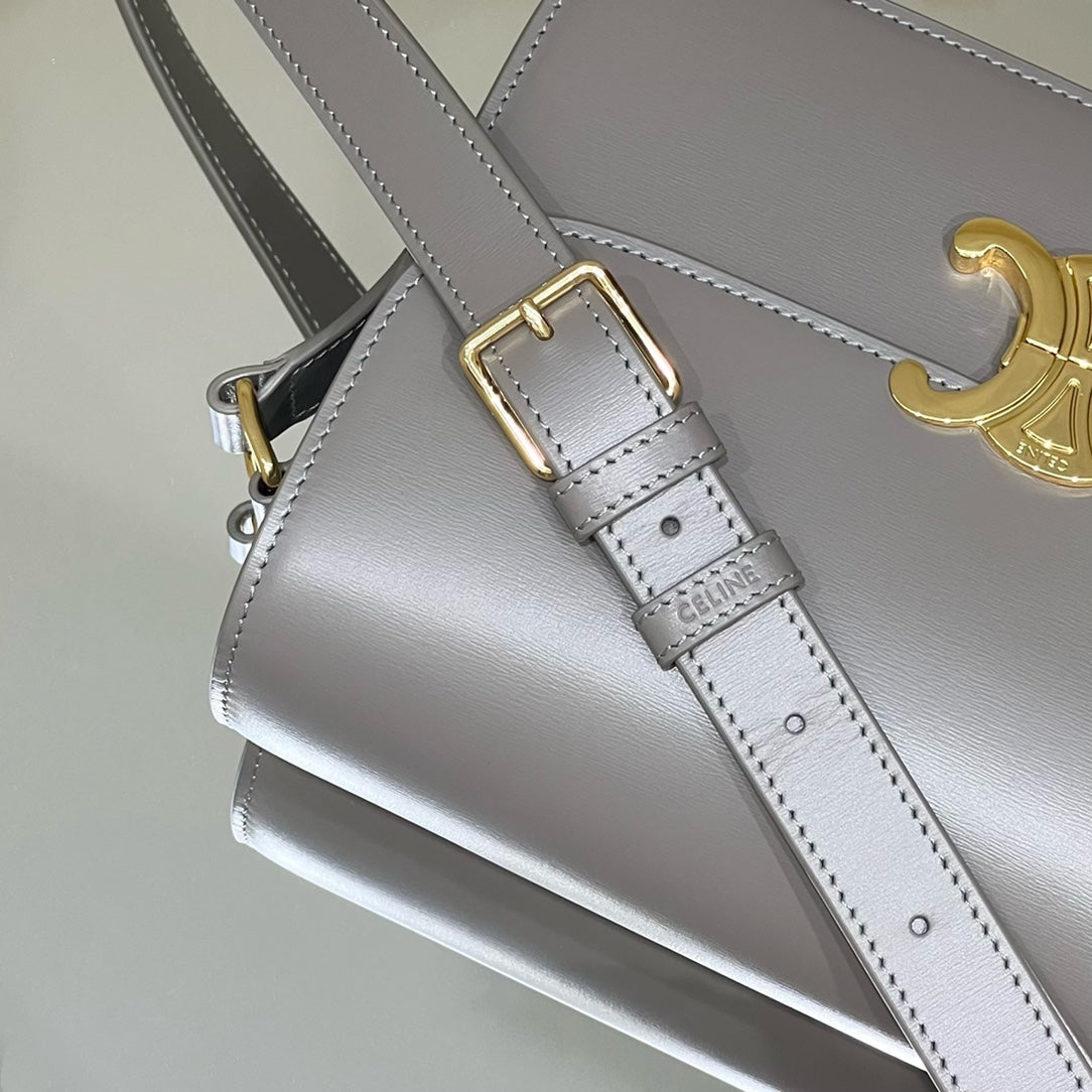 MINI CLAUDE 22 PIEL DE BECERRO BRILLANTE PLATA