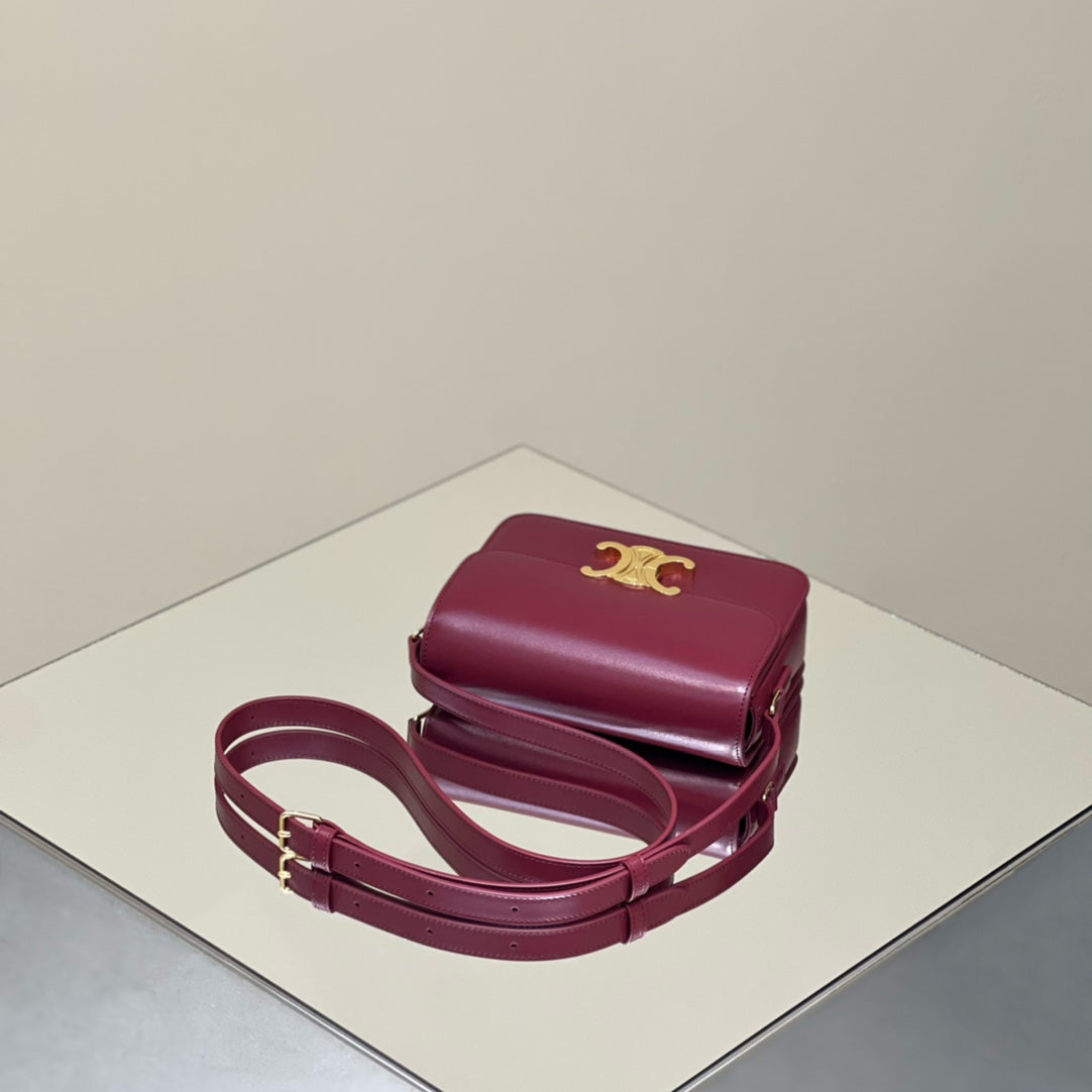 MINI CLAUDE 22 CUIR DE VEAU BRILLANT FANSY VIOLET