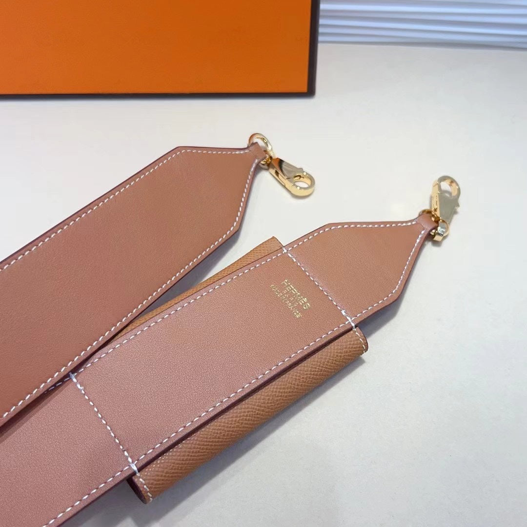 Bandoulière Kelly Pocket 50 mm marron Epsom avec finitions dorées