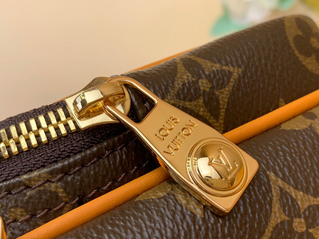 Sac à main LV Nil Bd en toile monogrammée marron 205328