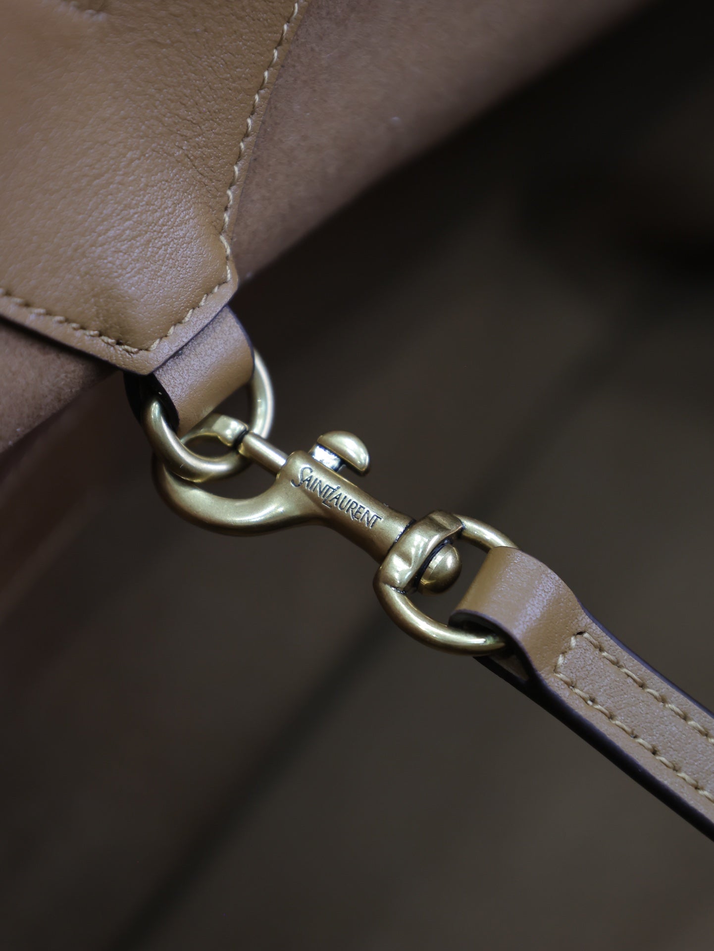 SAC CABAS 50 EN CUIR DE VEAU MARRON CANNELLE