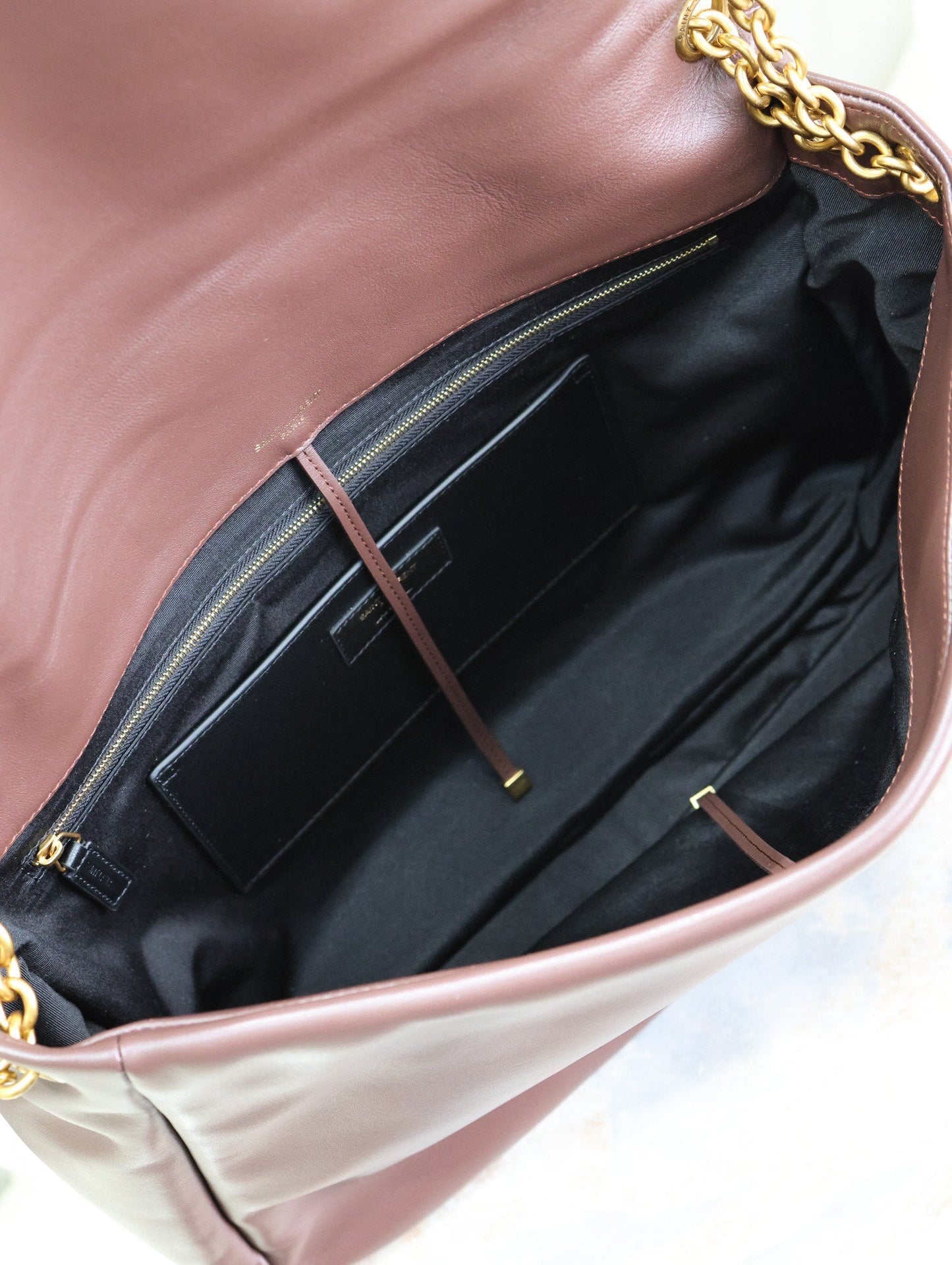 JAMIE 4.3 GRAND SAC 43 EN CUIR D'AGNEAU ROUGE VIN QUINCAILLERIE DORÉ