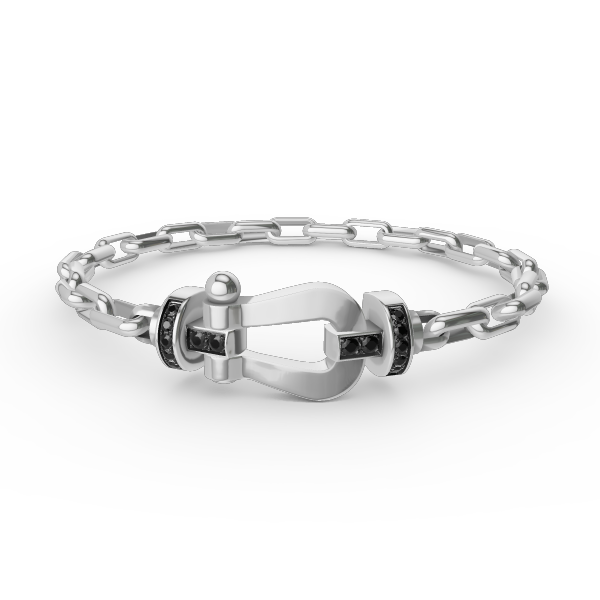 DIANA FORCE LARGE HORSESHOE CLASP METAL BRACELET