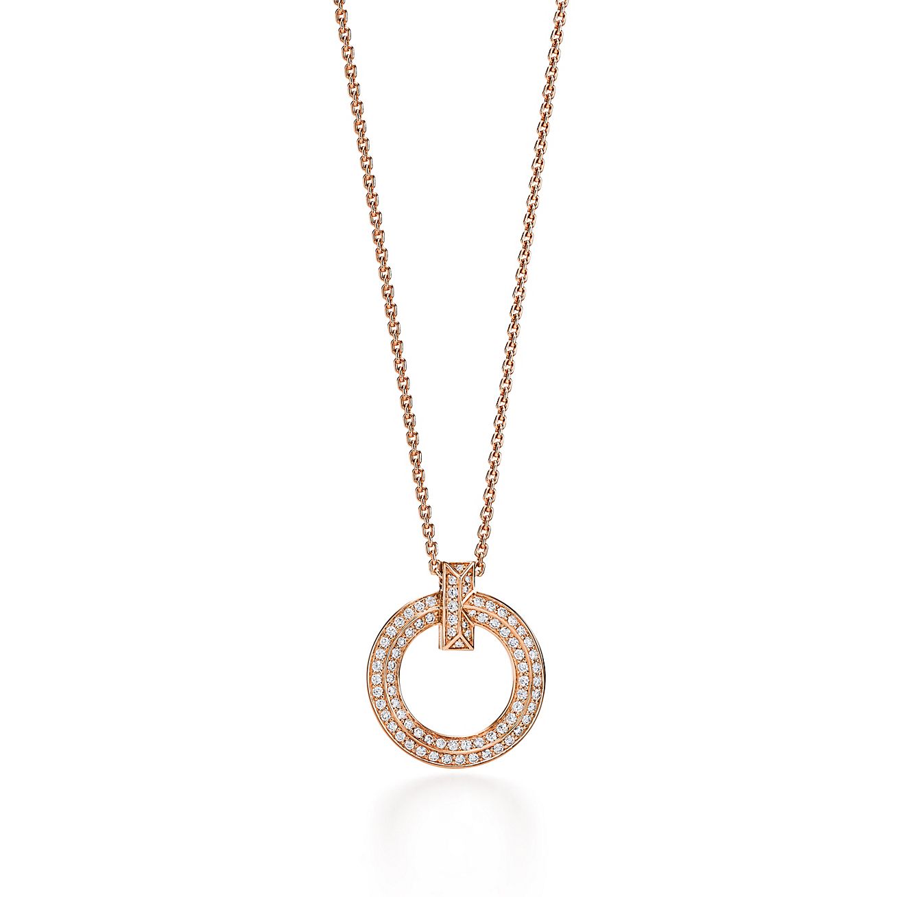 Collier moyen pavé de diamants T1 CIRCLE
