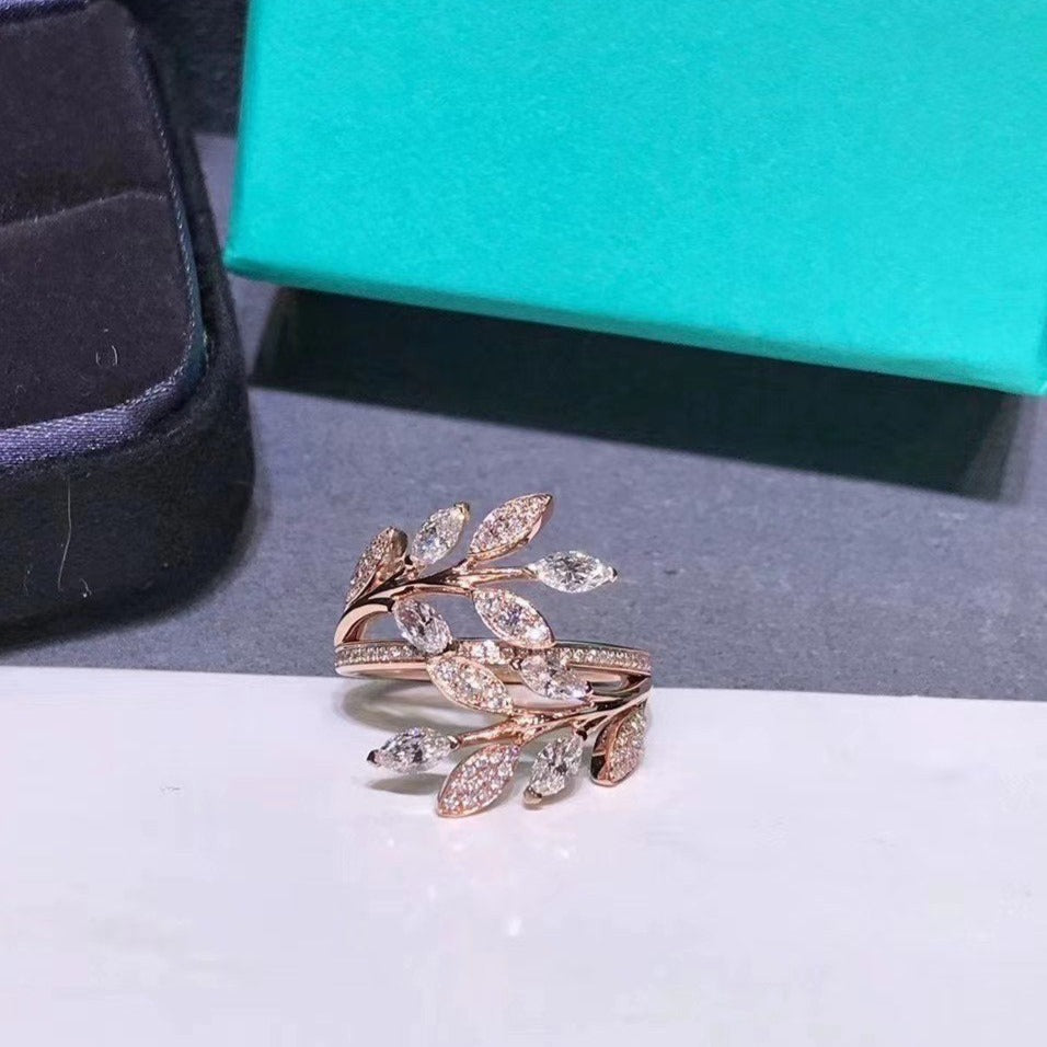 ANILLO VICTORIA DIAMOND VINE BYPASS ORO ROSA