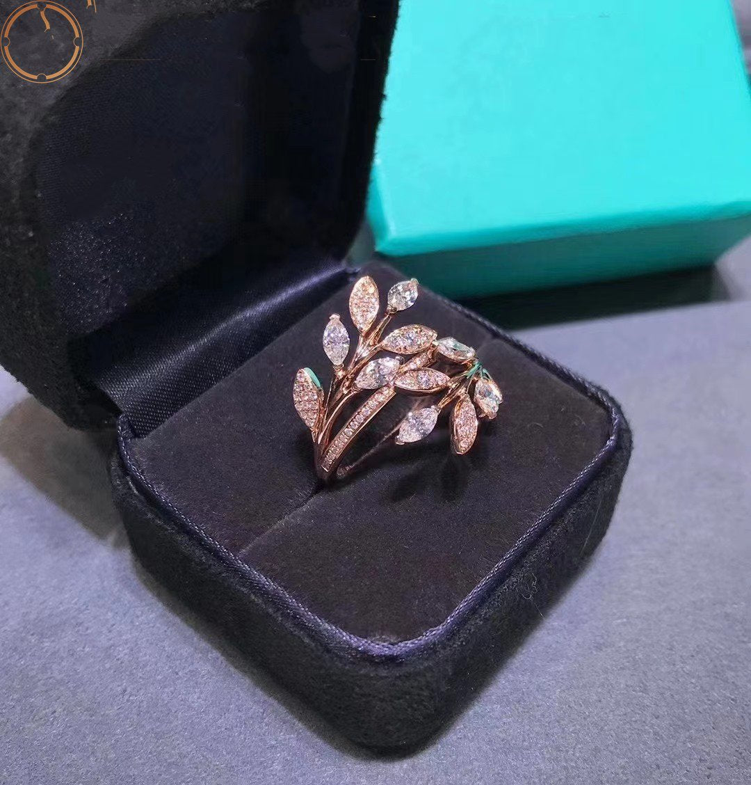 ANILLO VICTORIA DIAMOND VINE BYPASS ORO ROSA