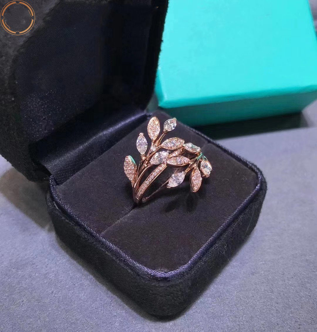 ANILLO VICTORIA DIAMOND VINE BYPASS ORO ROSA