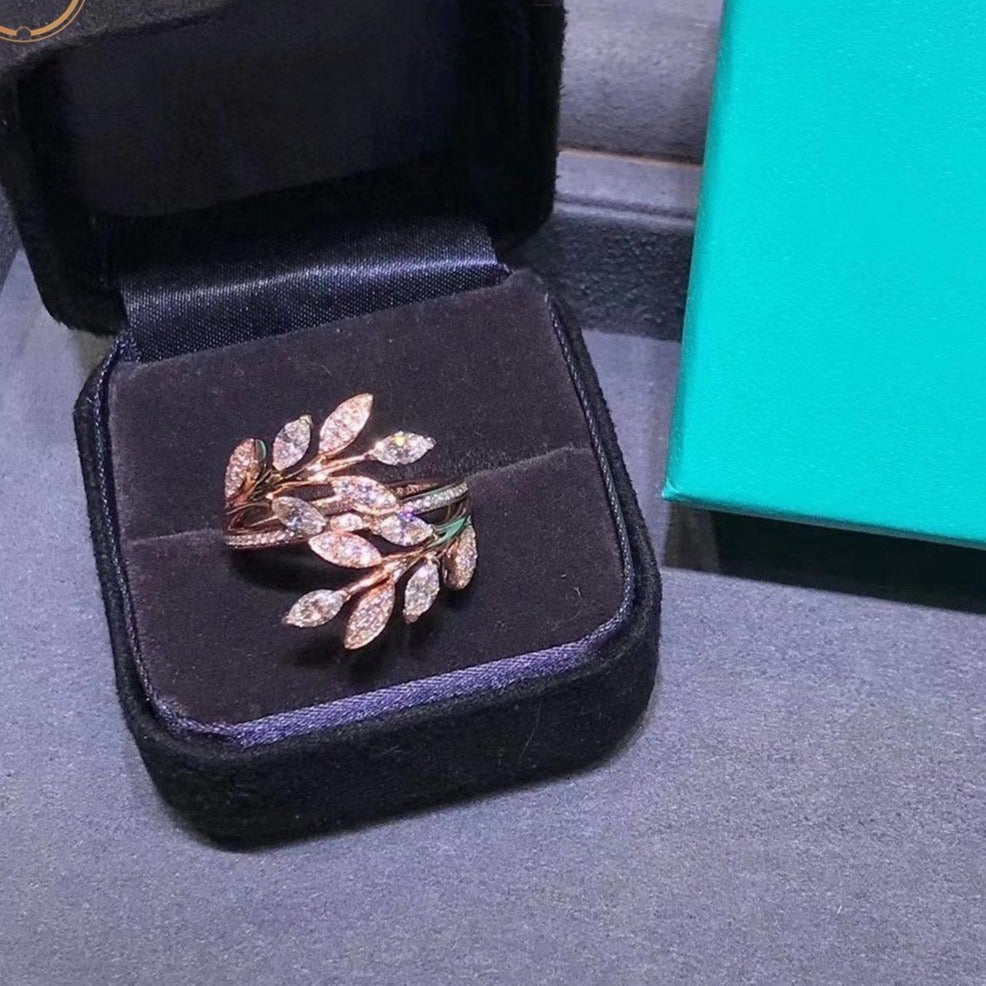 ANILLO VICTORIA DIAMOND VINE BYPASS ORO ROSA