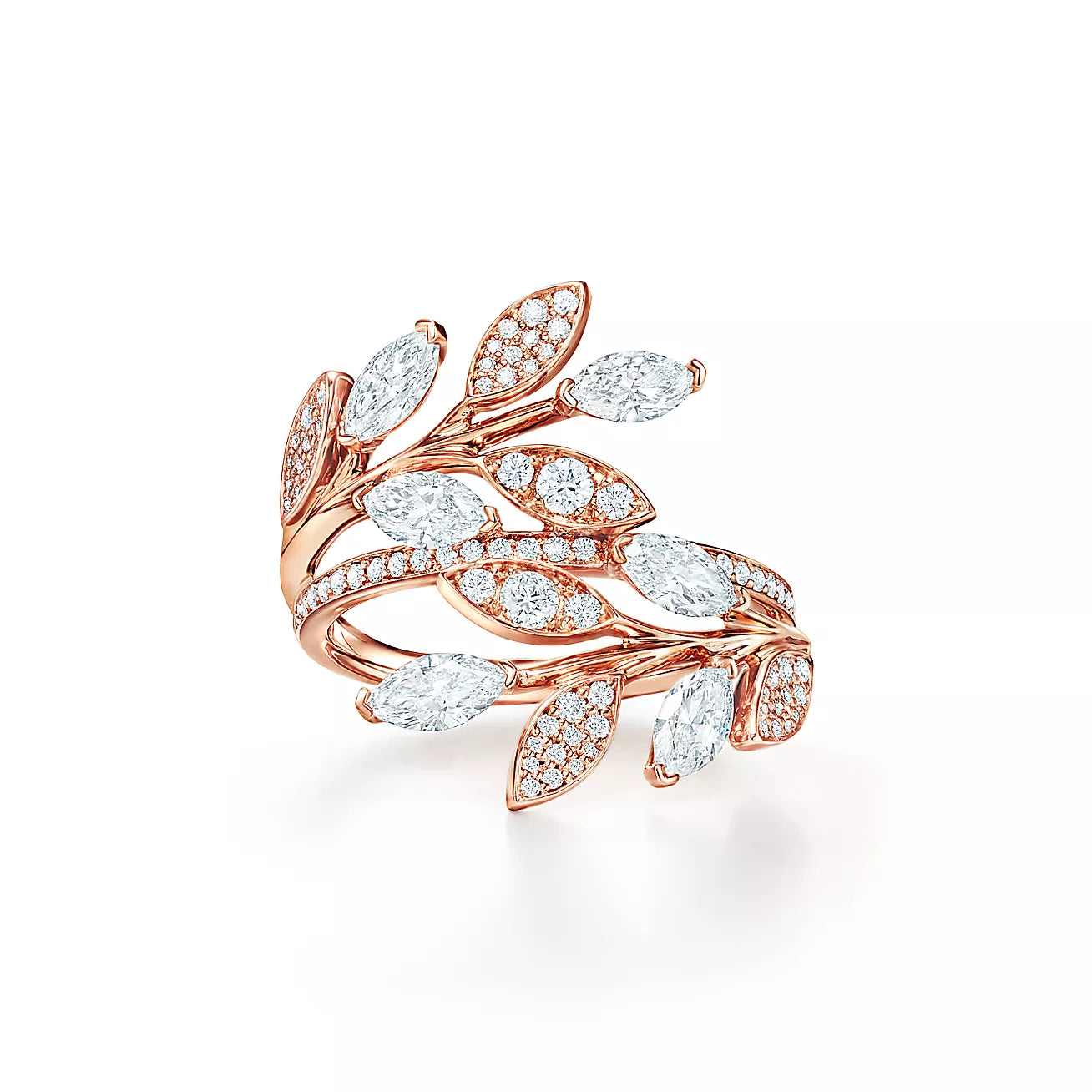 ANILLO VICTORIA DIAMOND VINE BYPASS ORO ROSA