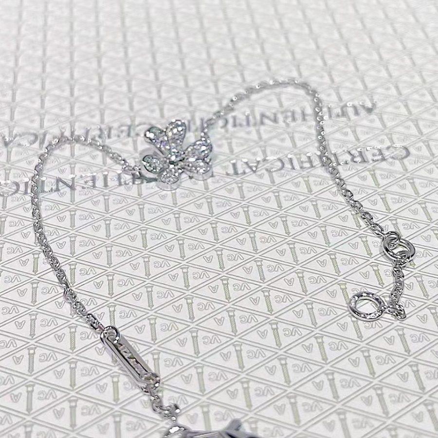 DIANA FRIVOLE SILVER FLOWER DIAMOND BRACELET