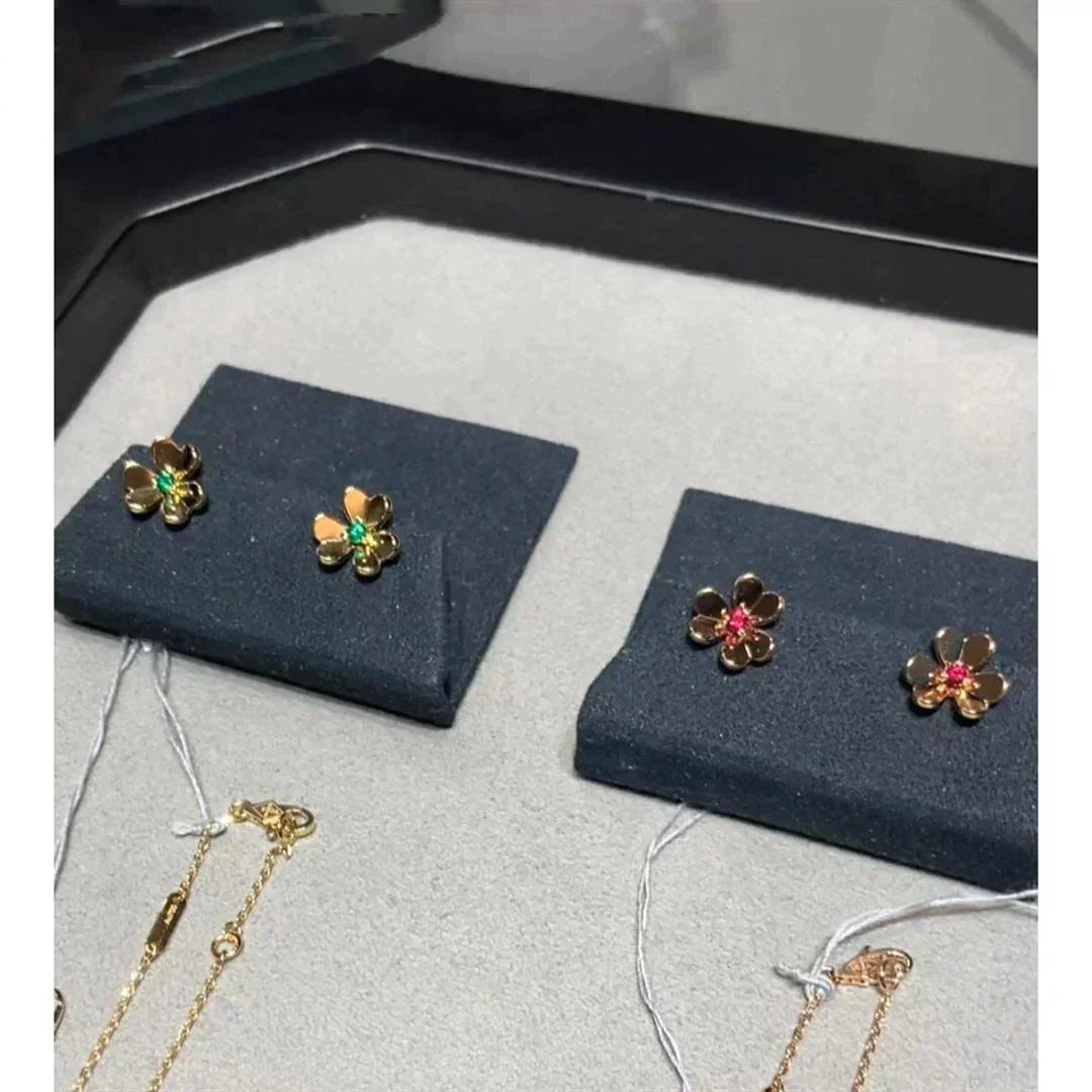 DIANA FRIVOLE FLOWER PINK EARRINGS