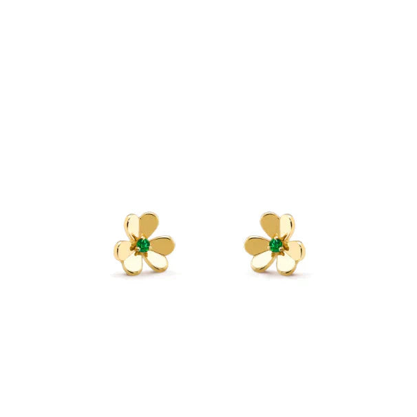 DIANA FRIVOLE FLOWER MALACHITE EARRINGS