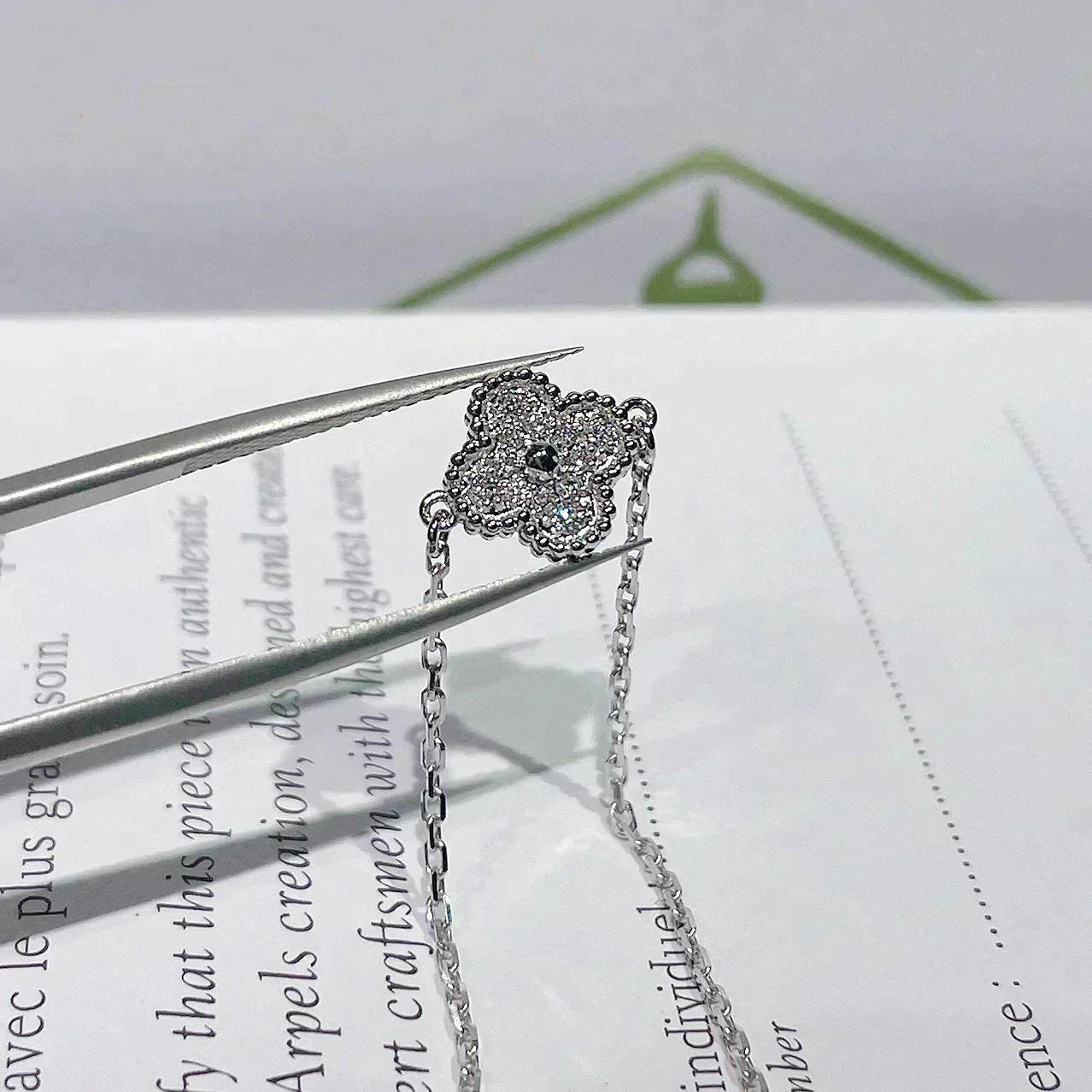 DIANA CLOVER SINGLE FLOWER BRACELET SILVER