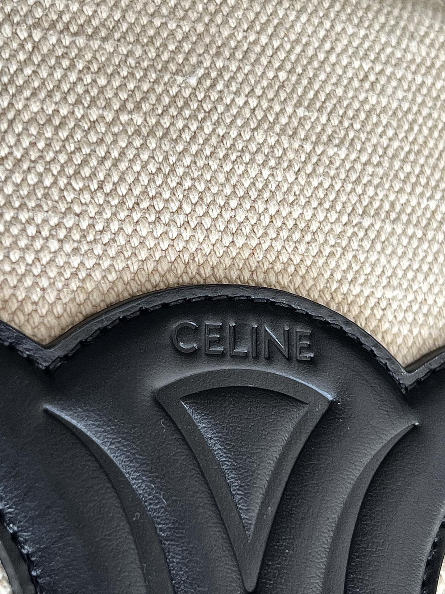 CUBO PEQUEÑO CUIR TRIOMPHE 24CM EN TEXTIL RAYAS Y PIEL DE BECERRO NEGRA