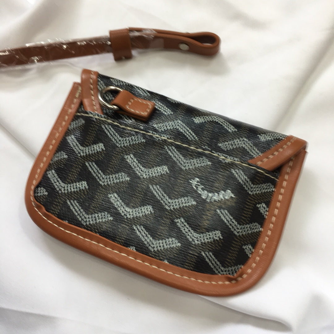 MINI HOBO BOHEME 38CM TOILE NOIR ET BRUN