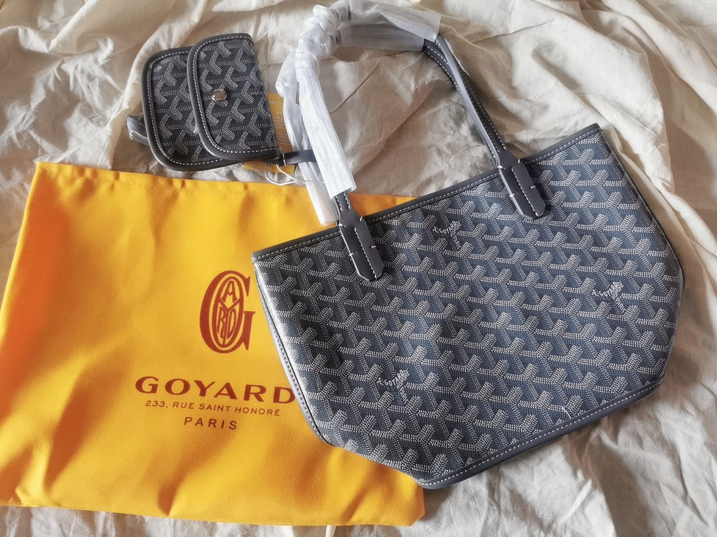 MINI HOBO BOHEME 38CM LONA GRIS