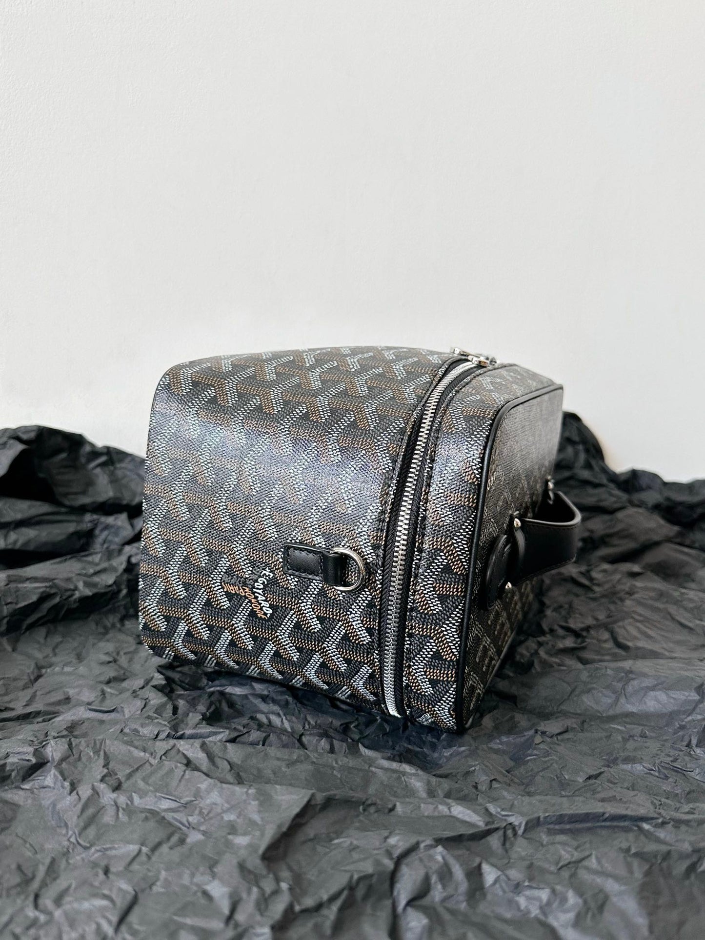 SAC À MAQUILLAGE GOYA 20CM EN TOILE NOIRE
