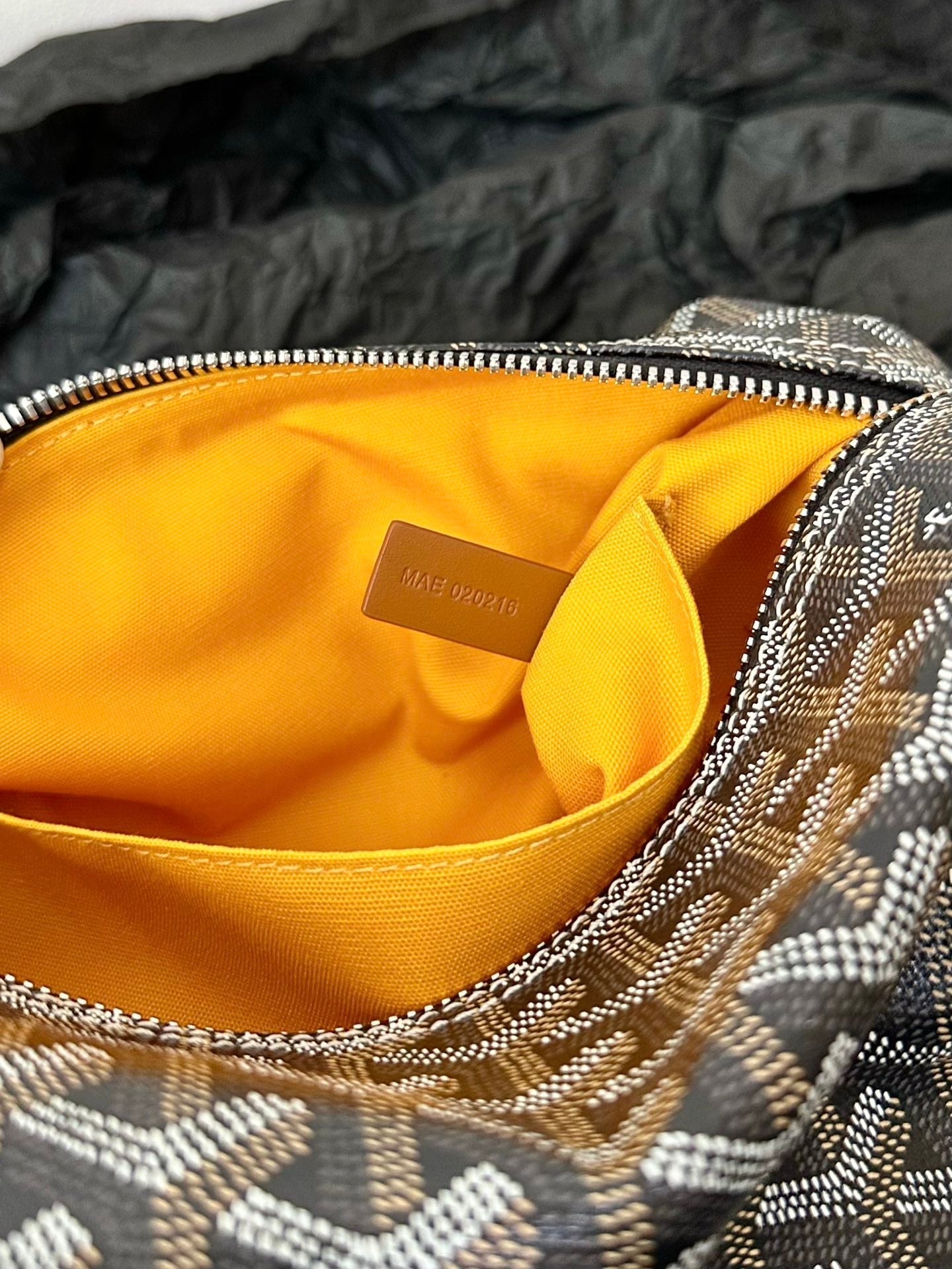 TROUSSE DE COSMÉTIQUE GOYA 24 CM EN TOILE NOIRE ET BRUN