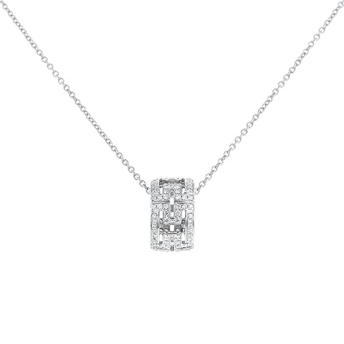 DIANA PARENTESI NECKLACE SILVER DIAMOND