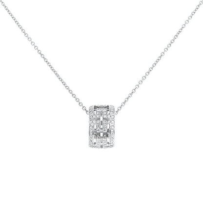 DIANA PARENTESI NECKLACE SILVER DIAMOND
