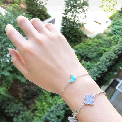 DIANA BUTTERFLY TURQUOISE BUTTERFLY BRACELET SILVER