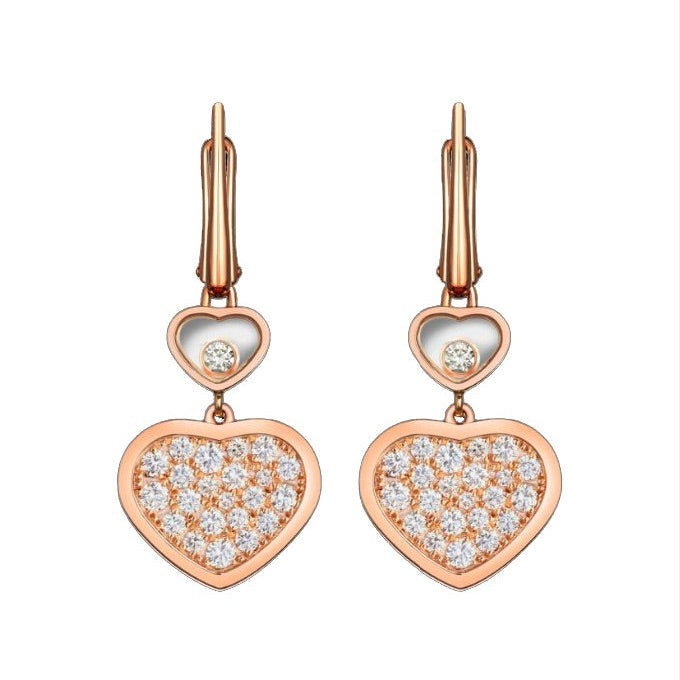 DIANA HAPPY HEART EARRINGS FULL DIAMOND