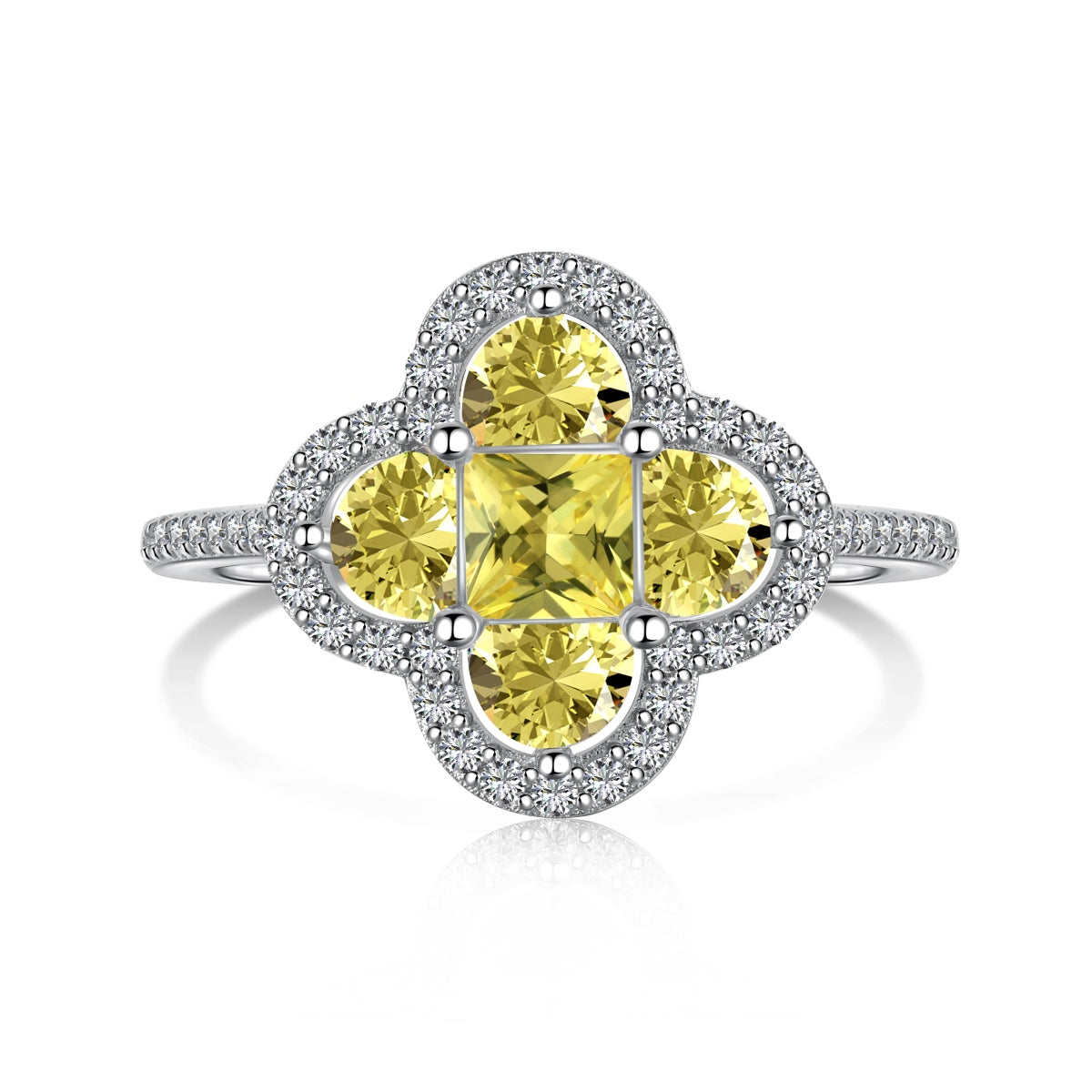 [HOT]Luxurious Eternity Flower Shape Banquet Ring