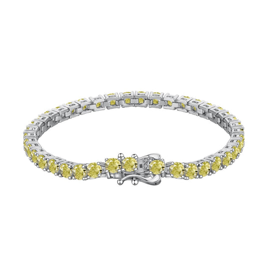 [HOT]Ornate Dazzling Round Cut Tennis Bracelet