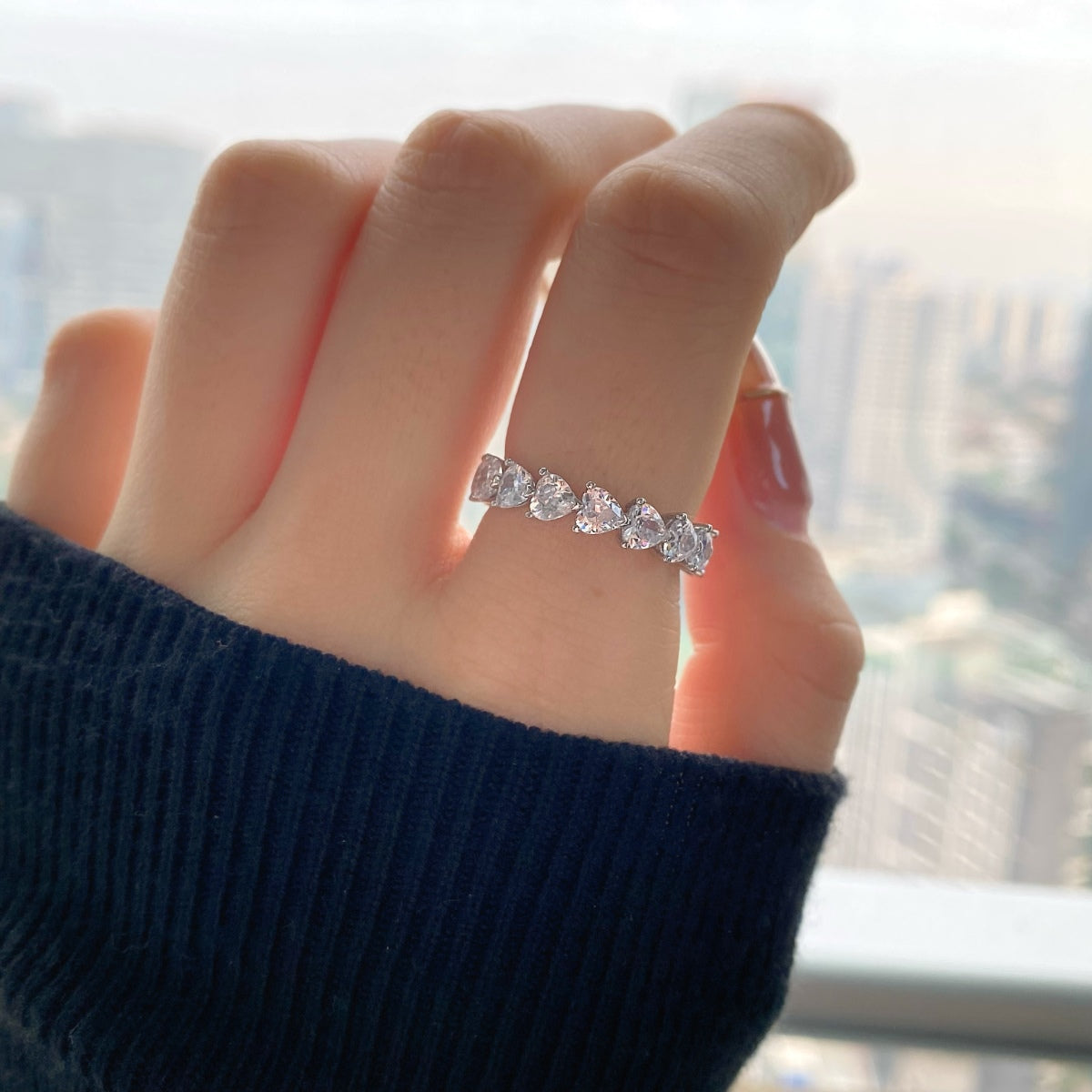 [HOT]0.25 Carat Radiant Romance Heart Cut Lover Ring
