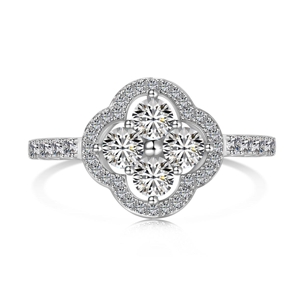 [HOT]Four Leaf Clover Flower Design Ring