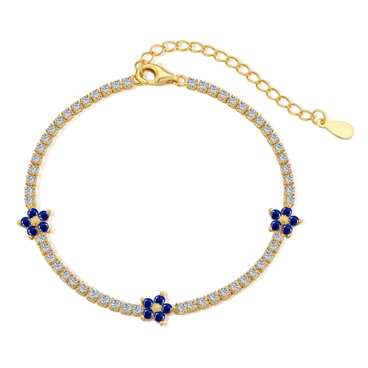 [HOT]Sparkling Flower Shape Tennis Bracelet