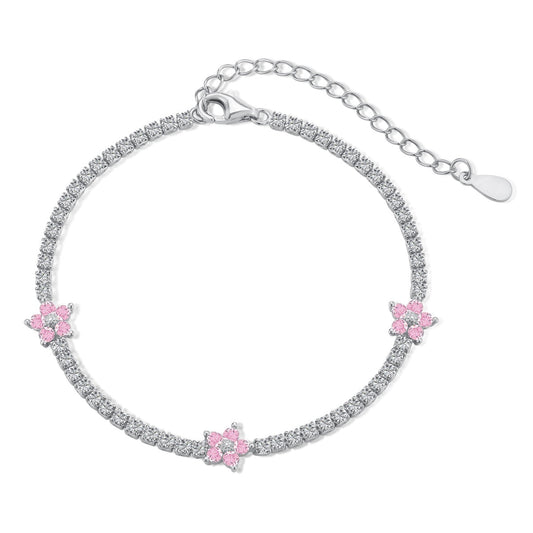 [HOT]Sparkling Flower Shape Tennis Bracelet