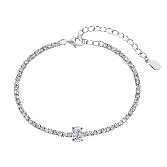 [HOT]0.75 Carat Exquisite Oval Cut Daily Bracelet