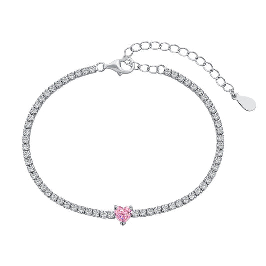 [HOT]0.5 Carat Elegant Romantic Heart Shape Lover Bracelet