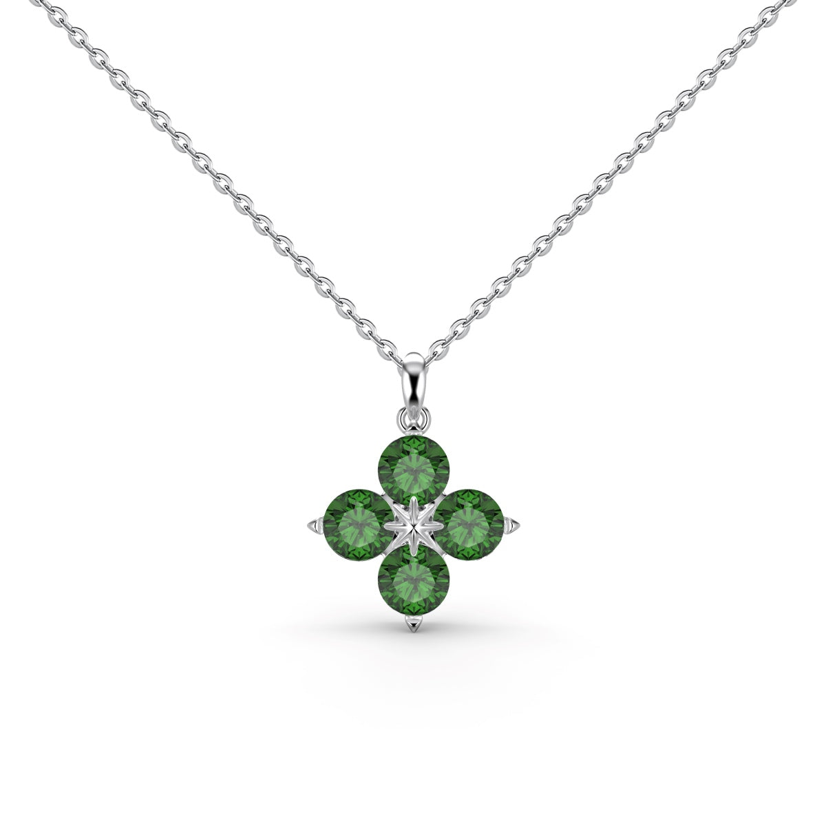 [HOT] Collier trèfle à quatre feuilles et étoile à huit branches